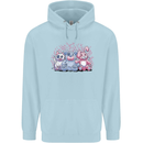 Zombie Cat Rabbit Bear Halloween Gothic Childrens Kids Hoodie Light Blue