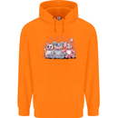 Zombie Cat Rabbit Bear Halloween Gothic Childrens Kids Hoodie Orange