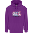 Zombie Cat Rabbit Bear Halloween Gothic Childrens Kids Hoodie Purple