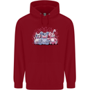 Zombie Cat Rabbit Bear Halloween Gothic Childrens Kids Hoodie Red