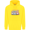 Zombie Cat Rabbit Bear Halloween Gothic Childrens Kids Hoodie Yellow