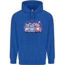 Zombie Cat Rabbit Bear Halloween Gothic Mens 80% Cotton Hoodie Royal Blue