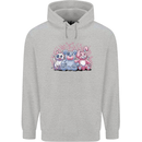 Zombie Cat Rabbit Bear Halloween Gothic Mens 80% Cotton Hoodie Sports Grey