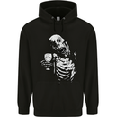 Zombie Cheer Skull Halloween Alcohol Beer Mens 80% Cotton Hoodie Black