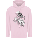 Zombie Cheer Skull Halloween Alcohol Beer Mens 80% Cotton Hoodie Light Pink