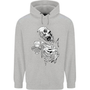 Zombie Cheer Skull Halloween Alcohol Beer Mens 80% Cotton Hoodie Sports Grey