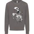 Zombie Cheer Skull Halloween Alcohol Beer Mens Sweatshirt Jumper Charcoal