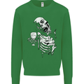 Zombie Cheer Skull Halloween Alcohol Beer Mens Sweatshirt Jumper Irish Green