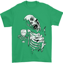 Zombie Cheer Skull Halloween Alcohol Beer Mens T-Shirt 100% Cotton Irish Green