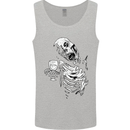 Zombie Cheer Skull Halloween Alcohol Beer Mens Vest Tank Top Sports Grey