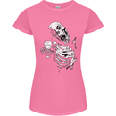 Zombie Cheer Skull Halloween Alcohol Beer Womens Petite Cut T-Shirt Azalea