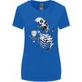 Zombie Cheer Skull Halloween Alcohol Beer Womens Wider Cut T-Shirt Royal Blue