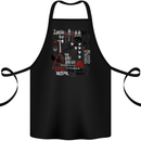 Zombie Halloween Vampire Dracular Skull Cotton Apron 100% Organic Black