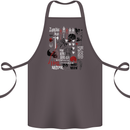 Zombie Halloween Vampire Dracular Skull Cotton Apron 100% Organic Dark Grey