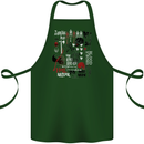 Zombie Halloween Vampire Dracular Skull Cotton Apron 100% Organic Forest Green