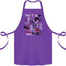 Zombie Halloween Vampire Dracular Skull Cotton Apron 100% Organic Purple