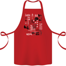 Zombie Halloween Vampire Dracular Skull Cotton Apron 100% Organic Red