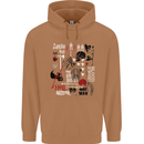 Zombie Halloween Vampire Dracular Skull Mens 80% Cotton Hoodie Caramel Latte