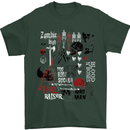 Zombie Halloween Vampire Dracular Skull Mens T-Shirt Cotton Gildan Forest Green