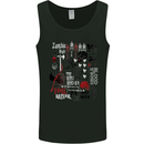 Zombie Halloween Vampire Dracular Skull Mens Vest Tank Top Black