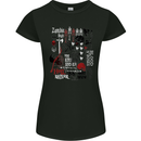 Zombie Halloween Vampire Dracular Skull Womens Petite Cut T-Shirt Black