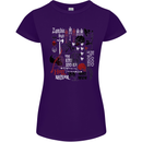 Zombie Halloween Vampire Dracular Skull Womens Petite Cut T-Shirt Purple