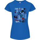 Zombie Halloween Vampire Dracular Skull Womens Petite Cut T-Shirt Royal Blue