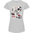 Zombie Halloween Vampire Dracular Skull Womens Petite Cut T-Shirt Sports Grey