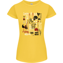 Zombie Halloween Vampire Dracular Skull Womens Petite Cut T-Shirt Yellow