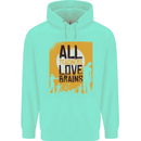 Zombie Teacher Love Brains Halloween Funny Mens 80% Cotton Hoodie Peppermint