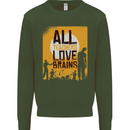 Zombie Teacher Love Brains Halloween Funny Mens Sweatshirt Jumper Forest Green