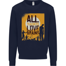 Zombie Teacher Love Brains Halloween Funny Mens Sweatshirt Jumper Navy Blue