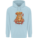 Zombie Teddy Bear Halloween Gothic Murder Childrens Kids Hoodie Light Blue