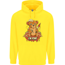 Zombie Teddy Bear Halloween Gothic Murder Childrens Kids Hoodie Yellow