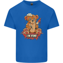 Zombie Teddy Bear Halloween Gothic Murder Kids T-Shirt Childrens Royal Blue