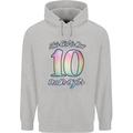 10 Year Old Birthday Girl Double Digits 10th Childrens Kids Hoodie Sports Grey