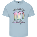 10 Year Old Birthday Girl Double Digits 10th Kids T-Shirt Childrens Light Blue