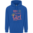 10th Birthday Girl 10 Year Old Princess Childrens Kids Hoodie Royal Blue