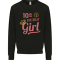 10th Birthday Girl 10 Year Old Princess Kids Sweatshirt Jumper Black