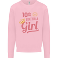 10th Birthday Girl 10 Year Old Princess Kids Sweatshirt Jumper Light Pink