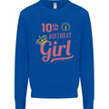 10th Birthday Girl 10 Year Old Princess Kids Sweatshirt Jumper Royal Blue