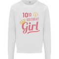 10th Birthday Girl 10 Year Old Princess Kids Sweatshirt Jumper White