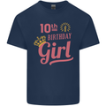 10th Birthday Girl 10 Year Old Princess Kids T-Shirt Childrens Navy Blue