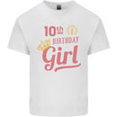 10th Birthday Girl 10 Year Old Princess Kids T-Shirt Childrens White