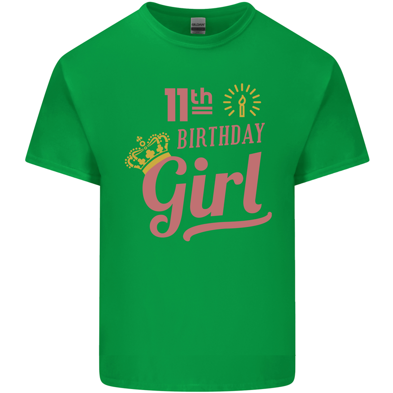 11th Birthday Girl 11 Year Old Princess Kids T-Shirt Childrens Irish Green