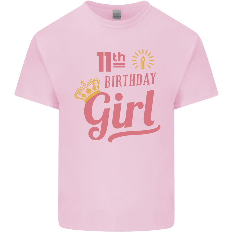 11th Birthday Girl 11 Year Old Princess Kids T-Shirt Childrens Light Pink