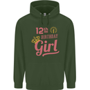 12th Birthday Girl 12 Year Old Princess Childrens Kids Hoodie Forest Green