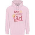 12th Birthday Girl 12 Year Old Princess Childrens Kids Hoodie Light Pink
