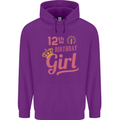 12th Birthday Girl 12 Year Old Princess Childrens Kids Hoodie Purple