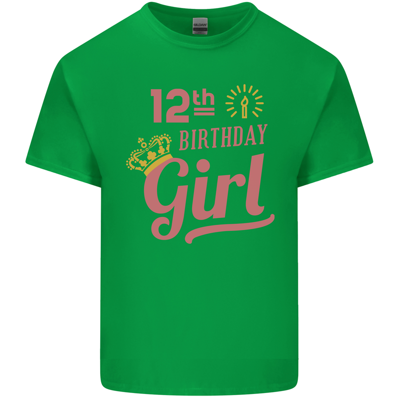 12th Birthday Girl 12 Year Old Princess Kids T-Shirt Childrens Irish Green